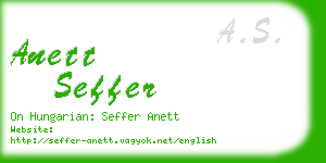 anett seffer business card